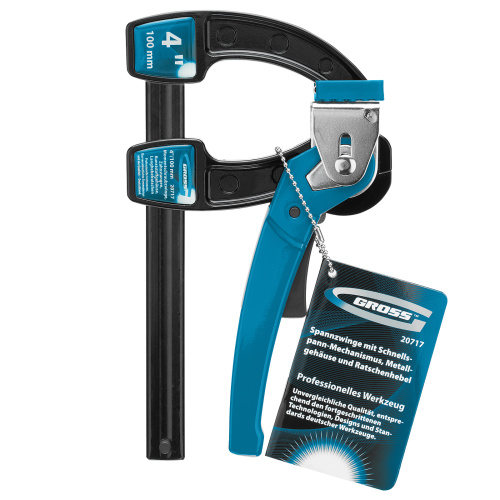 Струбцина реечная быстрозажимная 4, металлический корпус, рычажный храповой механизм, 100 мм Gross по ценам производителя в Екатеринбурге с доставкой по всей России