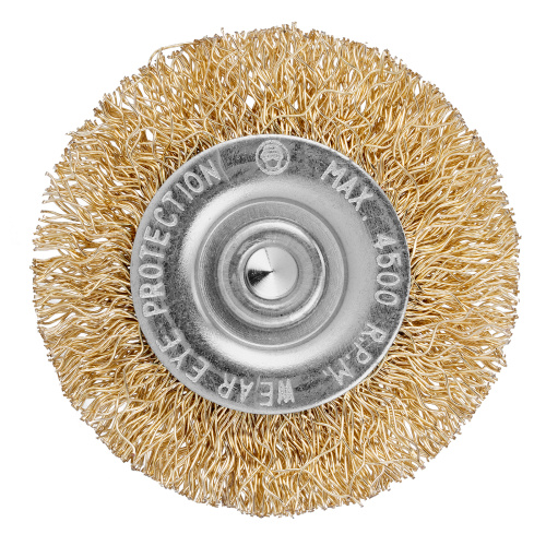 Щетка для дрели, 50 мм, плоская со шпилькой, латунированная витая проволока Matrix по ценам производителя в Екатеринбурге с доставкой по всей России