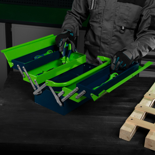 Ящик для инструмента, 430 х 200 х 200 мм, пять секций, металлический Сибртех 90751 по ценам производителя в Екатеринбурге с доставкой по всей России