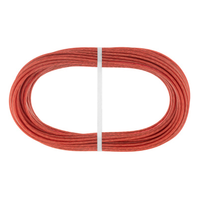 Трос металлополимерный красный ПР-3.0, толщина 3.0 мм, моток 20 метров Сибртех по ценам производителя в Екатеринбурге с доставкой по всей России