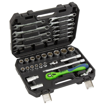 Набор инструментов 32 предмета, CrV, 1/2" Сибртех по ценам производителя в Екатеринбурге с доставкой по всей России