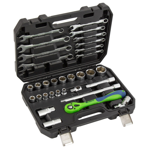 Набор инструментов 32 предмета, CrV, 1/2" Сибртех по ценам производителя в Екатеринбурге с доставкой по всей России