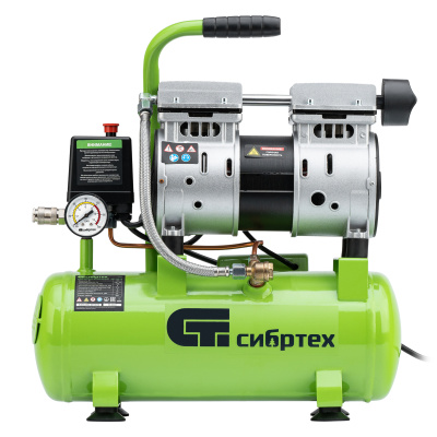 Компрессор безмаслянный малошумный МБ 750/10,750 Вт, 10 л, 150 л/мин Сибртех по ценам производителя в Екатеринбурге с доставкой по всей России