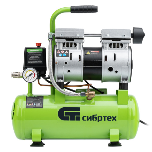 Компрессор безмаслянный малошумный МБ 750/10,750 Вт, 10 л, 150 л/мин Сибртех по ценам производителя в Екатеринбурге с доставкой по всей России