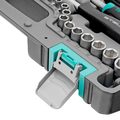 Набор инструментов, 1/2", 1/4", CrV, пластиковый кейс 69 предметов Stels по ценам производителя в Екатеринбурге с доставкой по всей России