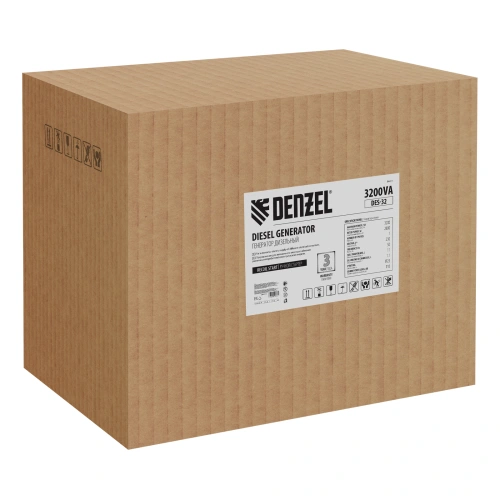 Генератор дизельный DES-32, 3,2 кВт, 230 В, 11 л, ручной стартер Denzel по ценам производителя в Екатеринбурге с доставкой по всей России