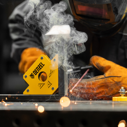 Фиксатор магнитный для сварочных работ, усилие 50 Lb Denzel по ценам производителя в Екатеринбурге с доставкой по всей России