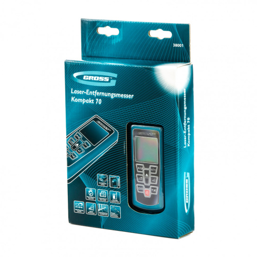 Дальномер лазерный Kompakt 70,от 0,05 до 70 м,функц, Пифагора,площадь,объем,таймер Gross по ценам производителя в Екатеринбурге с доставкой по всей России