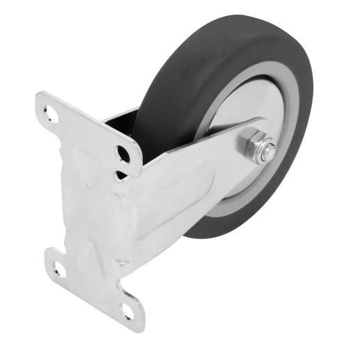 Колесо неповоротное D 100 мм, крепление  платформенное Сибртех по ценам производителя в Екатеринбурге с доставкой по всей России