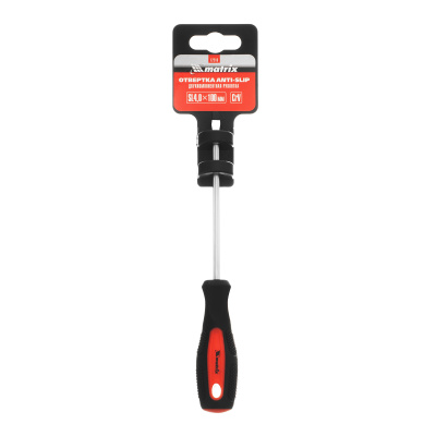 Отвертка Anti-Slip, SL4 х 100 мм, CrV, двухкомпонентная рукоятка Matrix купить в Москве с доставкой по всей России | ProtosMarket.ru