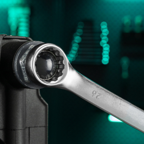 Ключ комбинированный, 26 мм, CrV, матовый хром Stels по ценам производителя в Екатеринбурге с доставкой по всей России