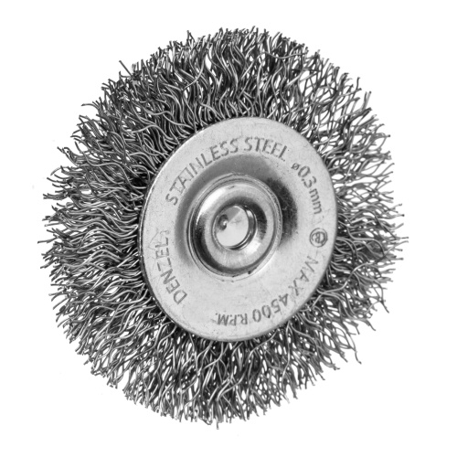 Набор щеток для дрели, 1 Плоская 50мм, 2 Чашки 25-50мм, шпилька, нерж. вит. проволока Denzel по ценам производителя в Екатеринбурге с доставкой по всей России