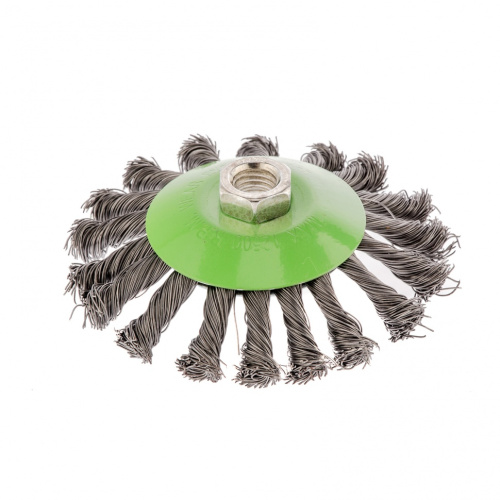 Щетка для УШМ, 115 мм, М14, "тарелка", крученая проволока 0.5 мм Сибртех по ценам производителя в Екатеринбурге с доставкой по всей России