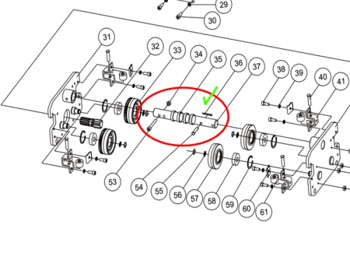 Вал удлиненный для каретки на ТЭЦ 1т на двутавр шириной 300мм по ценам производителя в Екатеринбурге с доставкой по всей России
