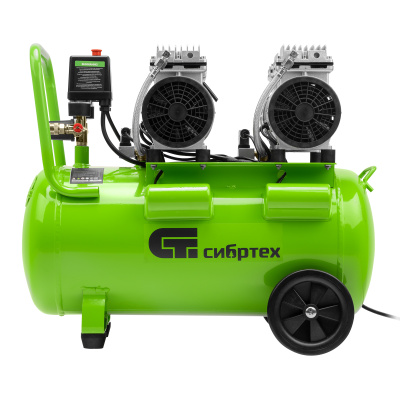 Компрессор безмаслянный малошумный МБ 2000/50, 2000 Вт, 50л, 300 л/мин Сибртех по ценам производителя в Екатеринбурге с доставкой по всей России