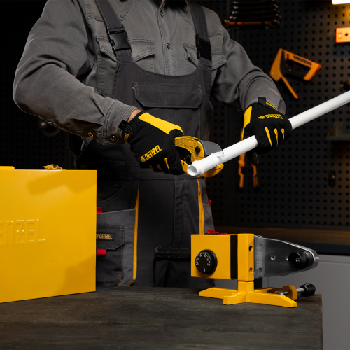 Аппарат для сварки пластиковых труб DWP-1500, 1500 Вт, 260-300 град, комплект насадок, 20-63 мм Denzel по ценам производителя в Екатеринбурге с доставкой по всей России