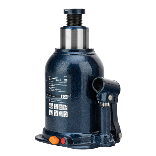Домкрат гидравлический бутылочный телескопический, 10 т, подъем 180-450 мм Stels по ценам производителя в Екатеринбурге с доставкой по всей России