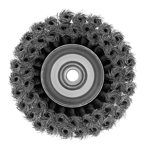 Щетка для УШМ, 125 мм, М14, "чашка", двухрядная, крученая проволока 0.35 мм Matrix по ценам производителя в Екатеринбурге с доставкой по всей России