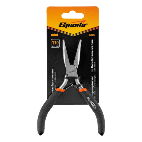 Длинногубцы изогнутые Mini, 130 мм, никелированные, авторазжим Sparta по ценам производителя в Екатеринбурге с доставкой по всей России