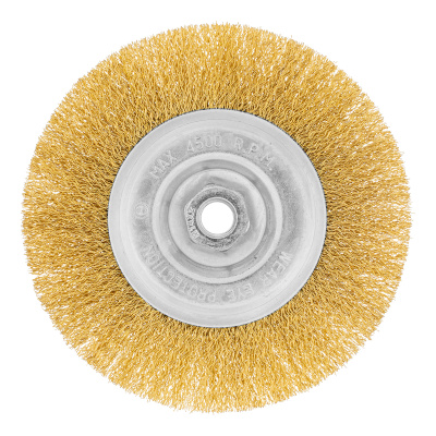 Щетка для УШМ, 150 мм, М14, плоская, латунированная витая проволока Matrix по ценам производителя в Екатеринбурге с доставкой по всей России