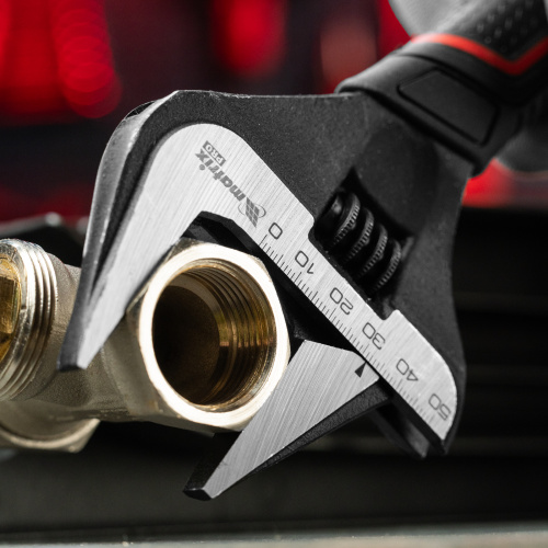 Ключ разводной, тонкие губки, фосфатированный, двухкомпонентная рукоятка, 250 мм, PRO Matrix по ценам производителя в Екатеринбурге с доставкой по всей России