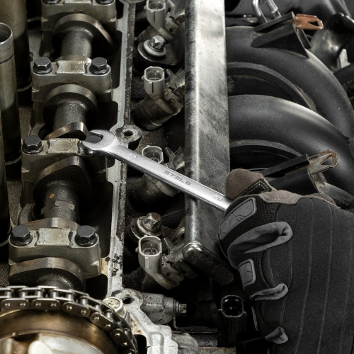 Набор ключей комбинированных 6-32 мм, 22 шт, CrV, матовый хром Stels по ценам производителя в Екатеринбурге с доставкой по всей России