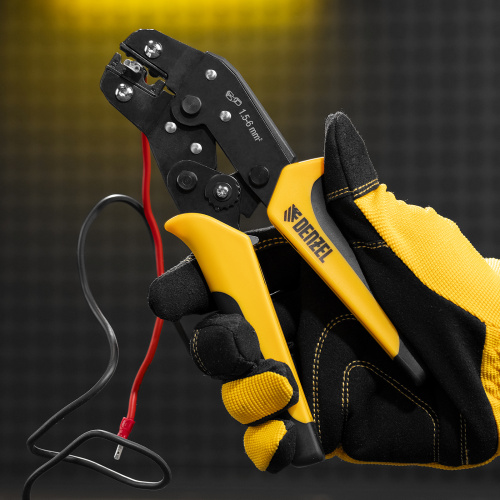 Клещи для обжима неизолированных наконечников НК и НВ, разъемов РП, 1,5 - 6 мм2 Denzel по ценам производителя в Екатеринбурге с доставкой по всей России