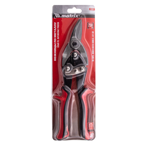Ножницы по металлу, 250 мм, левые, обрезиненные рукоятки Matrix по ценам производителя в Екатеринбурге с доставкой по всей России
