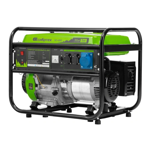 Генератор бензиновый БС-6500, 5.5 кВт, 230В, четырехтактный, 25 л, ручной стартер Сибртех по ценам производителя в Екатеринбурге с доставкой по всей России