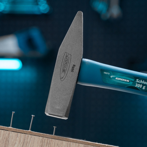 Молоток слесарный, 300 г, квадратный боек, фибергласовая обрезиненная рукоятка Gross по ценам производителя в Екатеринбурге с доставкой по всей России