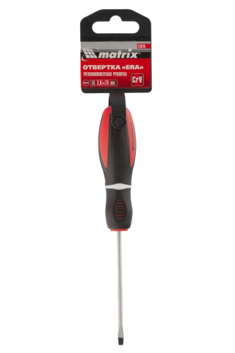 Отвертка "Era", SL3 х 75 мм, CrV, трехкомпонентная рукоятка Matrix по ценам производителя в Екатеринбурге с доставкой по всей России