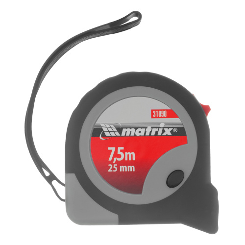 Рулетка Continuous fixation,7,5 м х 25 мм,двухкомпонентный корпус,плавная фиксация Matrix по ценам производителя в Екатеринбурге с доставкой по всей России