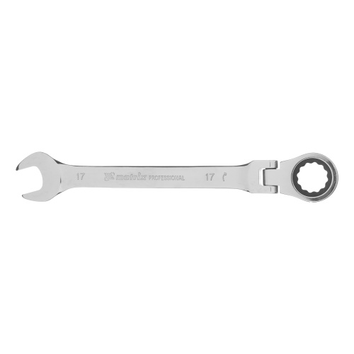 Ключ комбинированный трещоточный, 17 мм, CrV, шарнирный, зеркальный хром Matrix Professional по ценам производителя в Екатеринбурге с доставкой по всей России