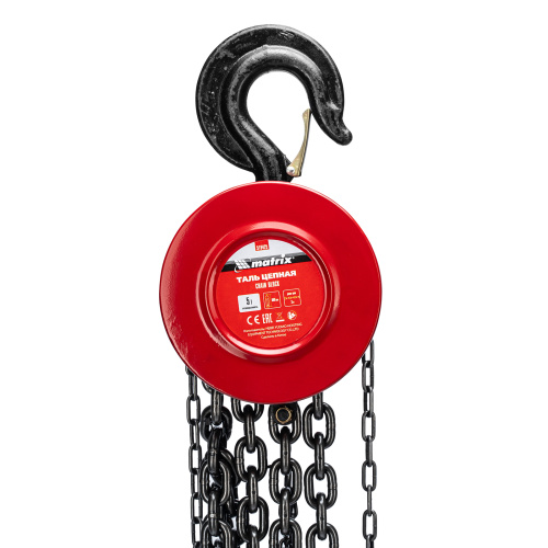 Таль цепная, 5 т, H подъема 3 м, расстояние между крюками 600 мм Matrix по ценам производителя в Екатеринбурге с доставкой по всей России
