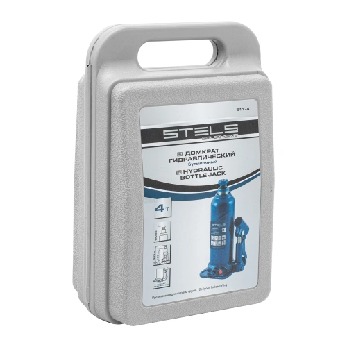Домкрат гидравлический бутылочный, 4 т, h подъема 188-363 мм, в пластиковом кейсе Stels по ценам производителя в Екатеринбурге с доставкой по всей России
