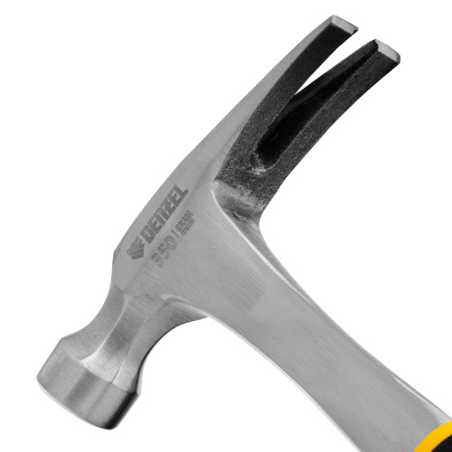 Молоток-гвоздодер 350 г, цельнометаллический, двухкомпонентная рукоятка Denzel по ценам производителя в Екатеринбурге с доставкой по всей России