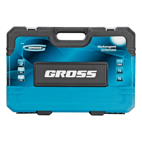 Набор инструментов, 1/4", 1/2", CrV, 120 зубьев, 115 предметов Gross по ценам производителя в Екатеринбурге с доставкой по всей России