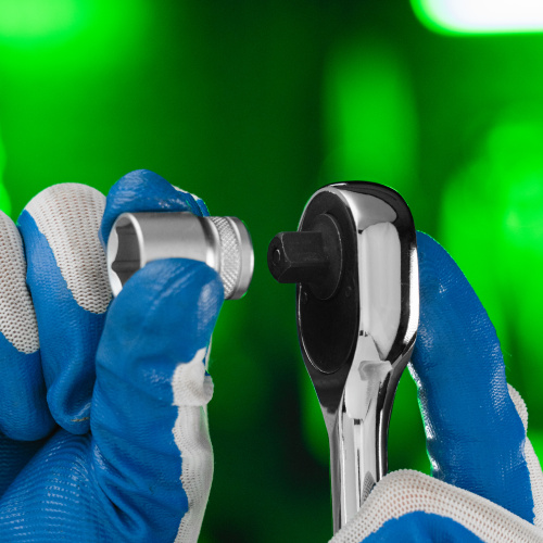 Ключ-трещотка 3/8", 45 зубьев, с быстрым сбросом, CrV, хром Сибртех по ценам производителя в Екатеринбурге с доставкой по всей России