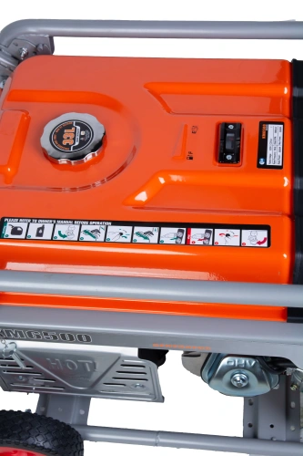 Генератор бензиновый 5,0 кВт 220В 27 л с электростартером и колесами TOR KM6500H по ценам производителя в Екатеринбурге с доставкой по всей России