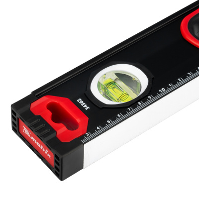 Уровень алюминиевый, усиленный, фрезерованный, 3 глазка, двухкомпонентные рукоятки, 800 мм Matrix по ценам производителя в Екатеринбурге с доставкой по всей России