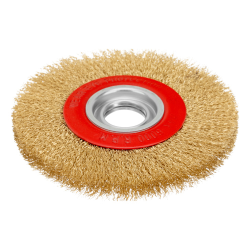 Щетка для точила, 175 мм, посадка 32 мм, плоская, латунированная витая проволока Matrix по ценам производителя в Екатеринбурге с доставкой по всей России