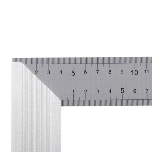 Угольник стальной 250 мм, нержавеющая сталь, градуировка, алюминиевое основание Denzel по ценам производителя в Екатеринбурге с доставкой по всей России