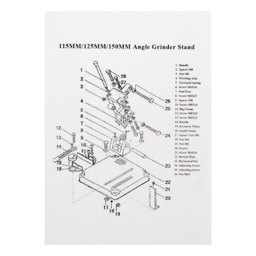 Станок для крепления УШМ COS-115 Sparta по ценам производителя в Екатеринбурге с доставкой по всей России
