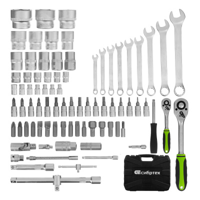 Набор инструмента, 1/2", 1/4", пластиковый кейс, 83 предмета Сибртех по ценам производителя в Екатеринбурге с доставкой по всей России