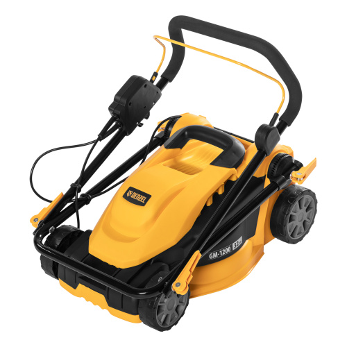 Газонокосилка электрическая GM-1200, 1200 Вт, ширина 32 см, 3 уровня, травосборник 25 л. Denzel по ценам производителя в Екатеринбурге с доставкой по всей России