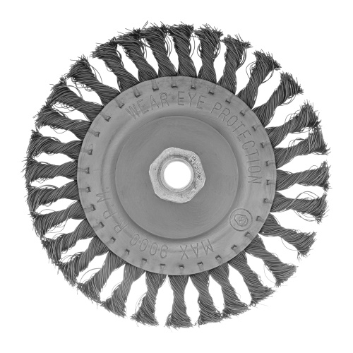 Щетка для УШМ 150 мм, М14, плоская, крученая проволока 0.35 мм Matrix по ценам производителя в Екатеринбурге с доставкой по всей России