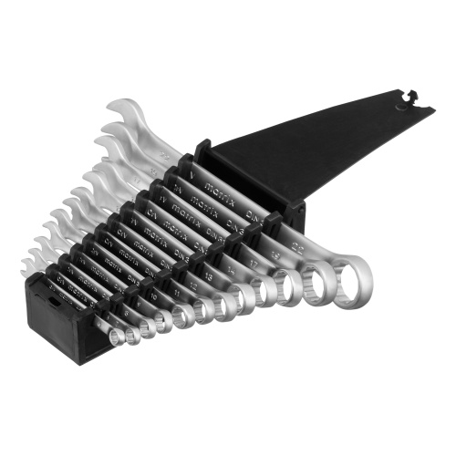 Набор ключей комбинированных, 6-22 мм, 12 шт, CrV, матовый хром Matrix по ценам производителя в Екатеринбурге с доставкой по всей России