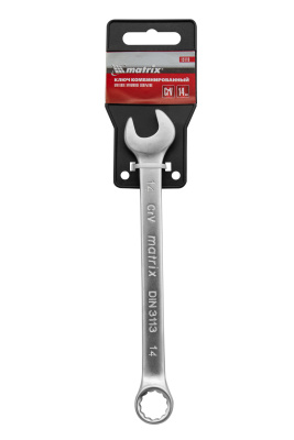 Ключ комбинированный, 14 мм, CrV, матовый хром Matrix по ценам производителя в Екатеринбурге с доставкой по всей России