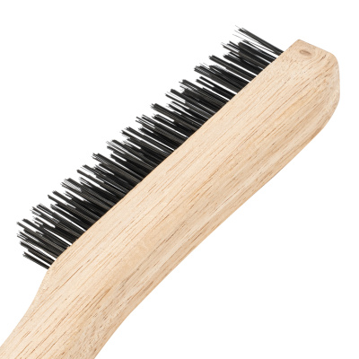 Щетка зачистная четырехрядная, закаленная прямая проволока с деревянной ручкой Сибртех по ценам производителя в Екатеринбурге с доставкой по всей России