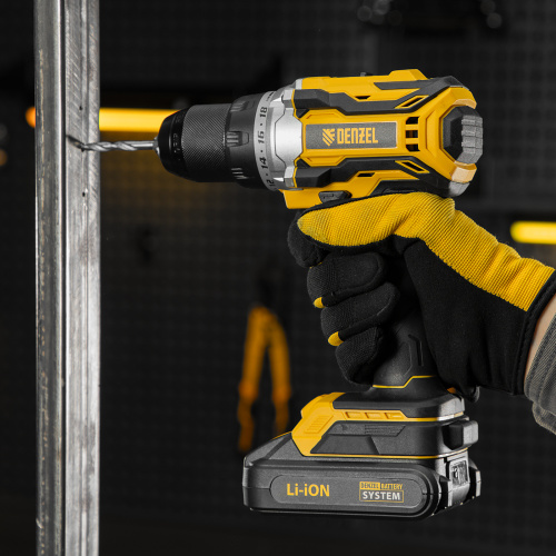 Дрель-шуруповерт аккумуляторная, бесщет. BLDL-18-02 Li-Ion, 18 В Denzel по ценам производителя в Екатеринбурге с доставкой по всей России